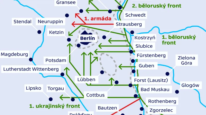 Schéma bitvy o Berlín