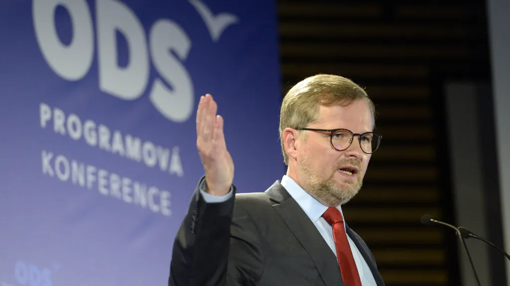 Předseda ODS Petr Fiala vystoupil na programové konferenci v Líbeznicích