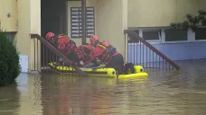 Evakuace sídliště Kateřinky v Opavě