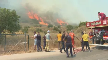 Hašení požáru na jihu Evropy
