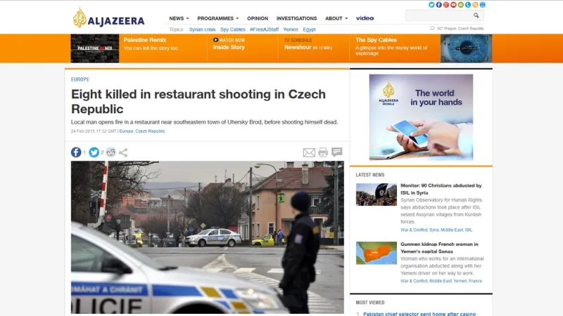 Web televizní stanice Al-Džazíra