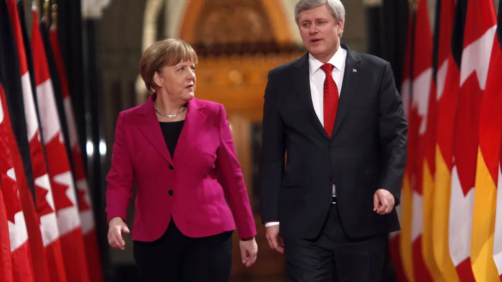 Angela Merkelová a Stephen Harper