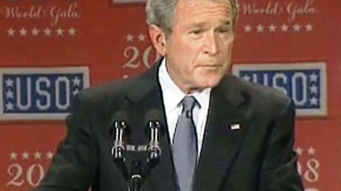 Americký prezident George Bush po schválení záchranného plánu v americkém Senátu.