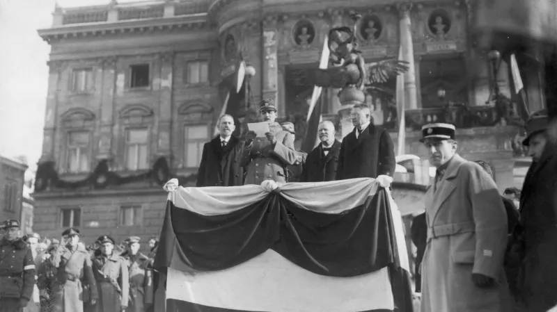 Slavnostní přesídlení ministerstva pro Slovensko do Bratislavy (4. února 1919)