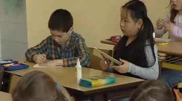 Mongolské děti ve škole