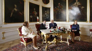 Ruský a český prezidentský pár