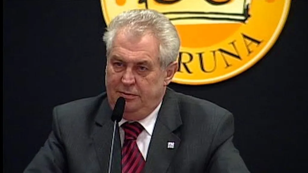 Miloš Zeman jako účinkující na fóru Zlaté koruny