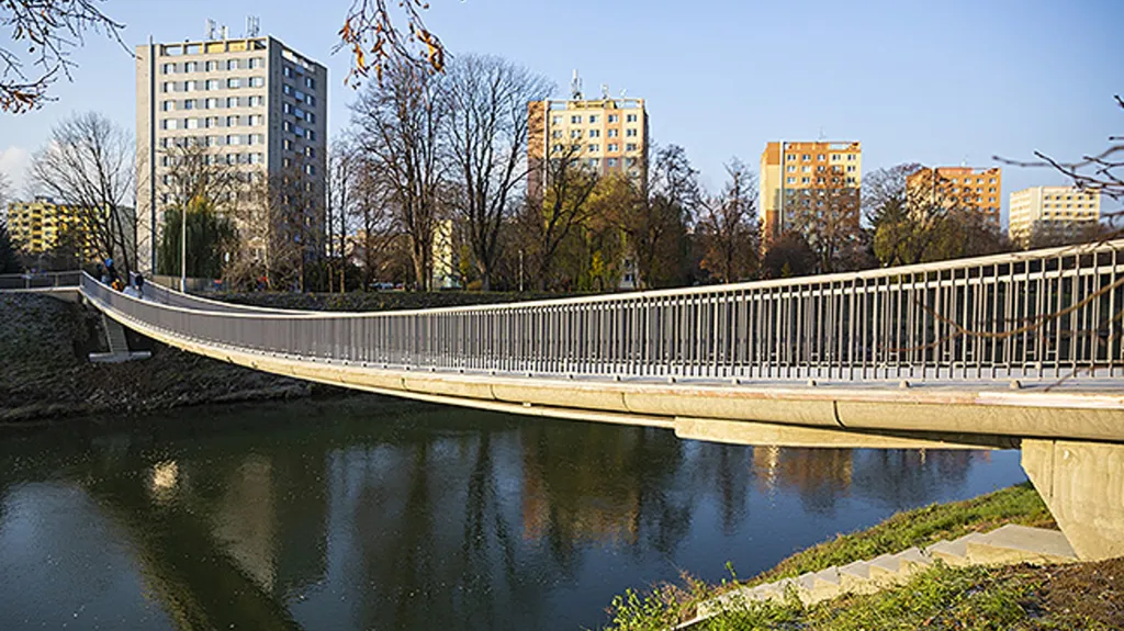 Zrekonstruovaná lávka v Kroměříži