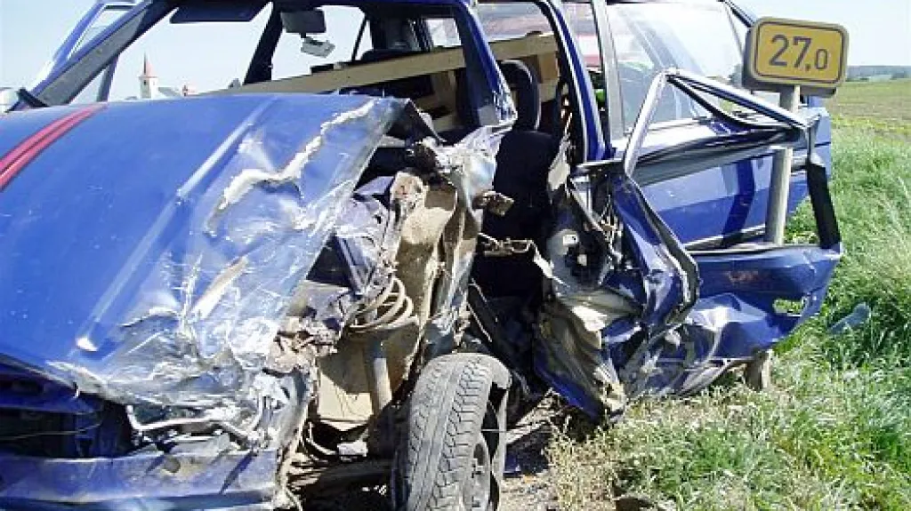 Havarovaná Škoda Favorit