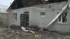 Zničený dům v Chersonu