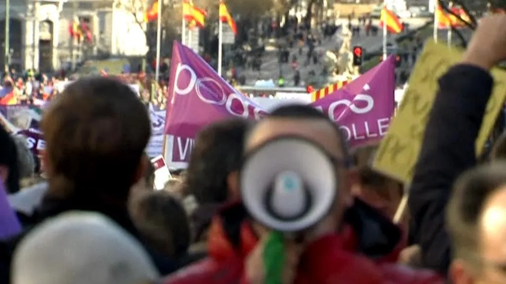 Demonstrace na podporu Podemos