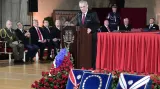 Prezident Miloš Zeman při projevu před udílením státních vyznamenání