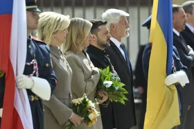 Prezident Pavel přijal na Pražském hradě Volodymyra Zelenského