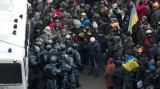 Noční protesty na Ukrajině