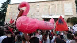 Protesty v Albánii proti developerskému projektu Jareda Kushnera (6. června 2026)