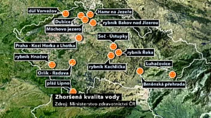 Zhoršená kvalita vody na území ČR