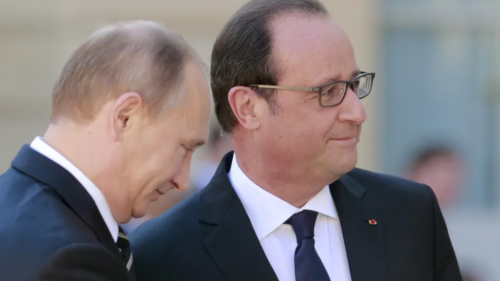 Vladimir Putin a Francois Hollande