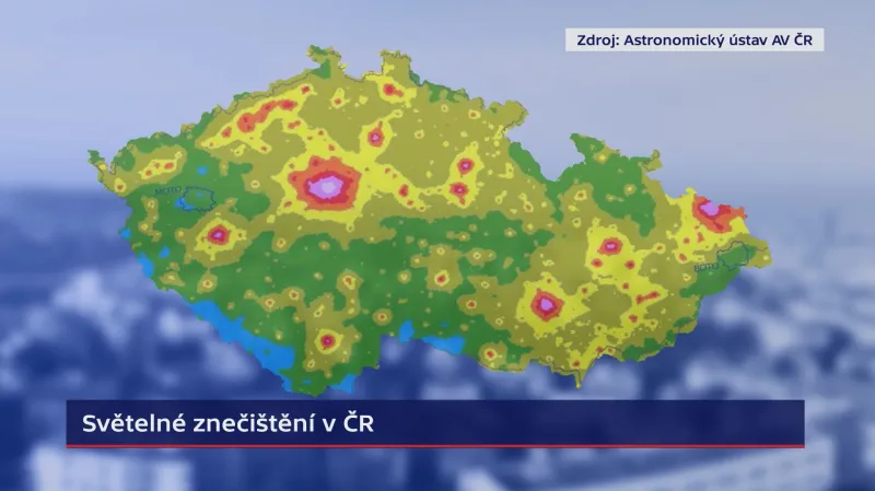 Mapa světelného znečištění