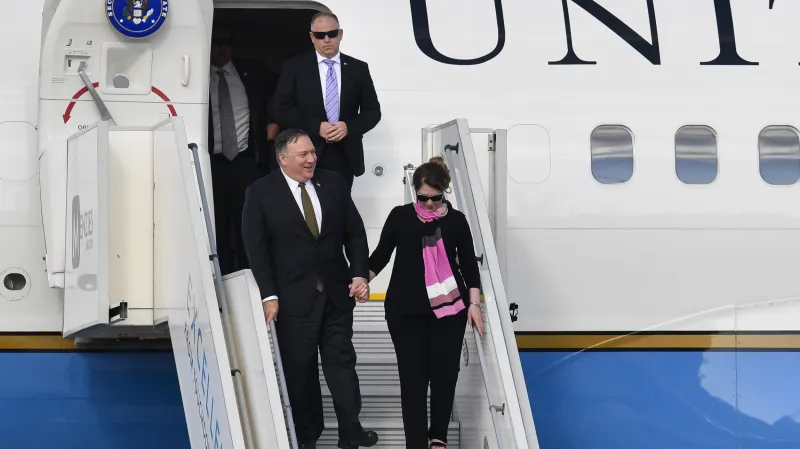 Americký ministr zahraniční Mike Pompeo na oficiální návštěvě České republiky