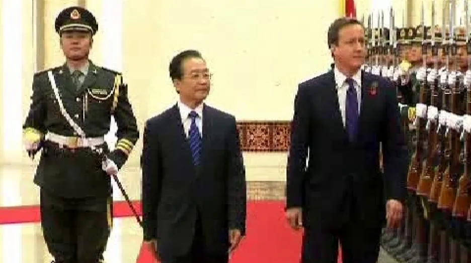 David Cameron a Wen Ťia-pao