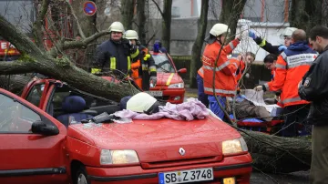 Nehoda způsobená vichrem
