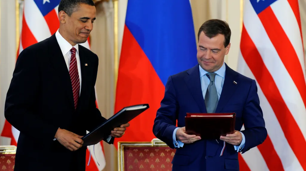 Barack Obama a Dmitrij Medvěděv v Praze (2010)