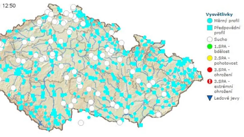 Koryty řek protéká míň než polovina obvyklého množství vody