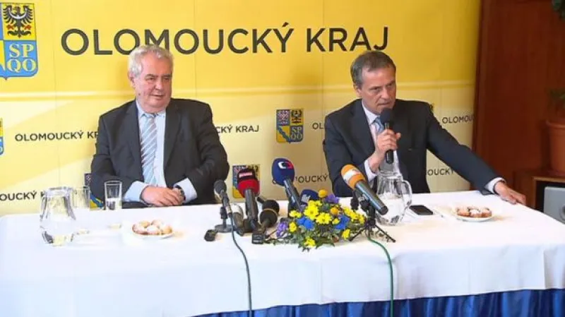 Prezident Miloš Zeman po návštěvě Olomouckého kraje