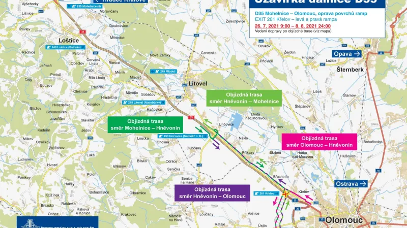 Uzavírka dálnice D35