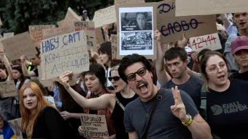 Protivládní protest v Kyjevě (23. 7. 2025)