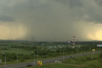 Silná bouře v jižních Čechách