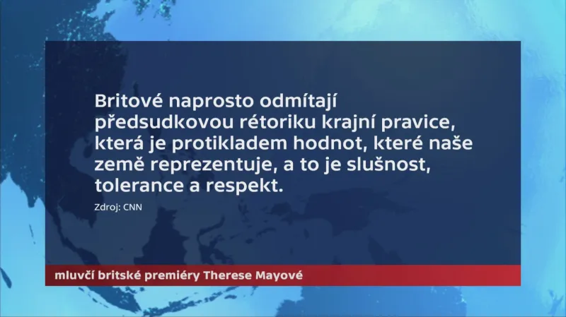 Mluvčí britské premiérky k Trumpovým tweetům