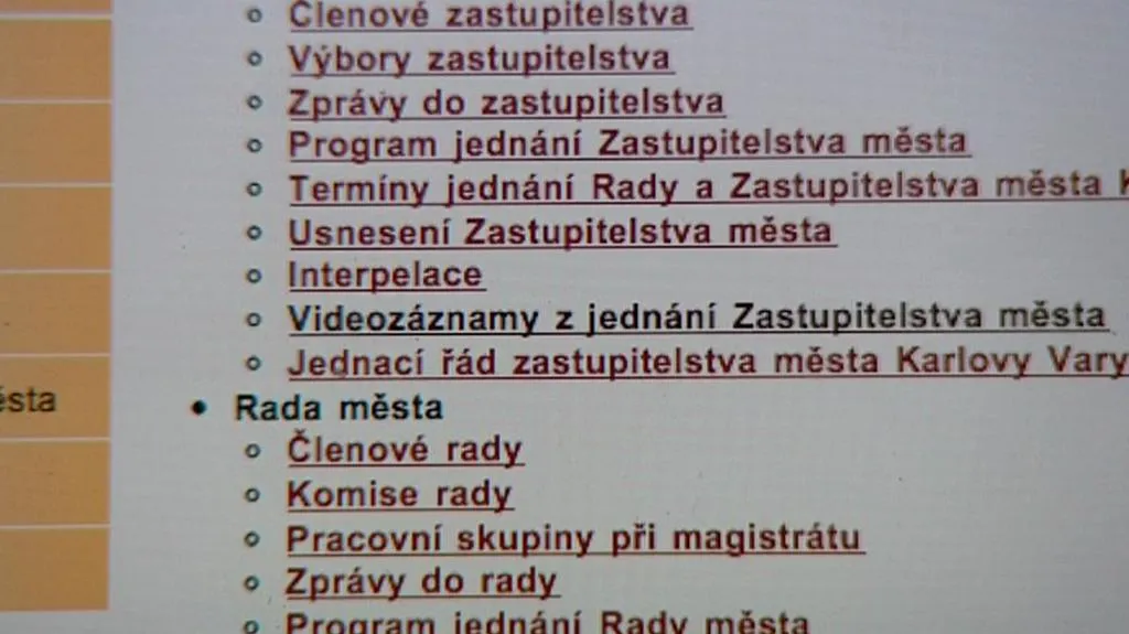 Webové stránky Karlových Varů