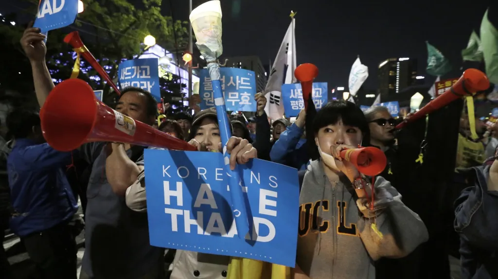 Protesty proti americkému štítu v Jižní Koreji