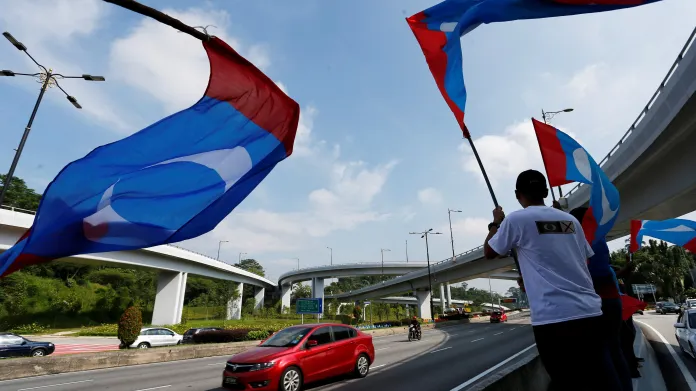 Příznivci opozice v Malajsii