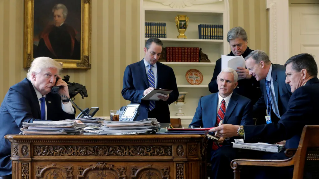 Donald Trump v Oválné pracovně