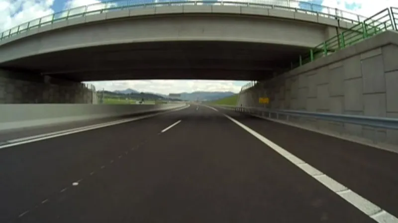 Vizualizace nové dálnice u Vrútek