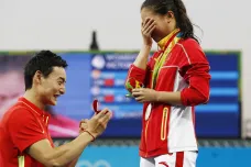 Nejdřív medaile, pak zásnubní prstýnek. Čínskou skokanku dojal na olympiádě přítel