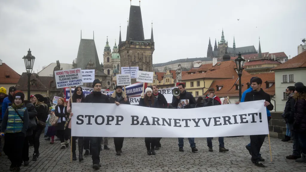 Protest proti norskému úřadu Barnevernet