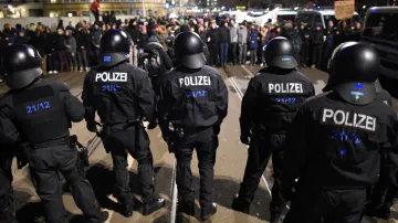 Protest proti Legidě v Lipsku