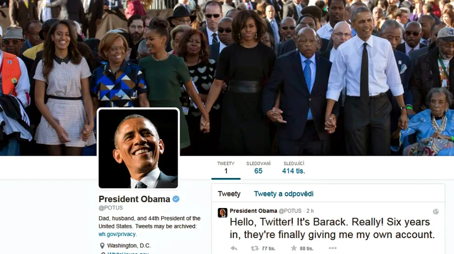 Obama má konečně prezidentský účet na Twitteru