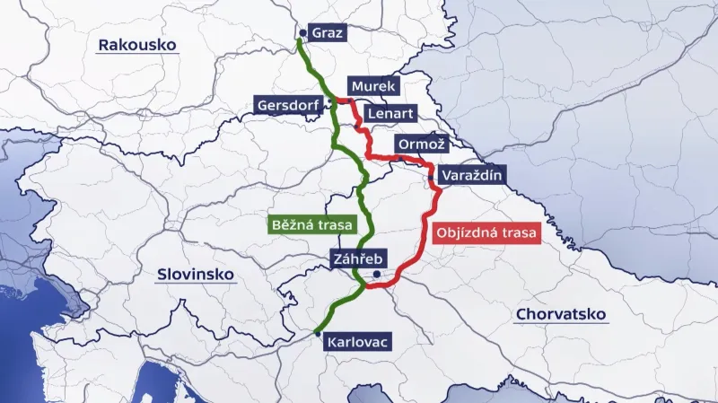 Obě testované trasy do Chorvatska