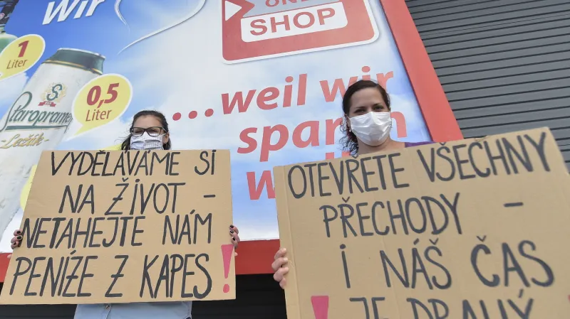 Pendleři na Folmavě protestují proti povinnému testování