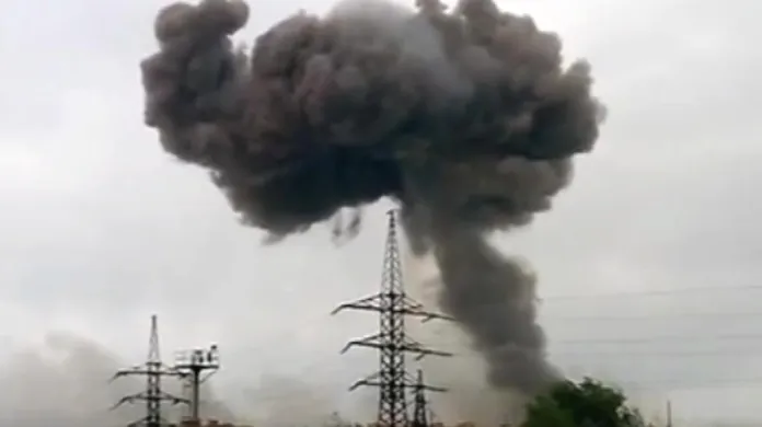 Exploze muničního skladu u Samary