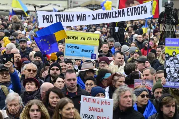 Je jasné, kdo je agresor, řekl Pavel na shromáždění na podporu Ukrajiny