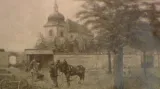 Kostel sv. Pankráce na dobové fotografii