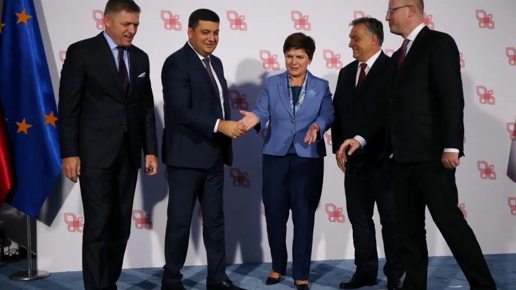 Premiéři V4 s předsedou ukrajinské vlády