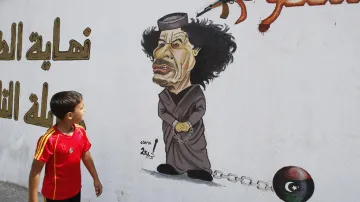 Karikatura Muammara Kaddáfího