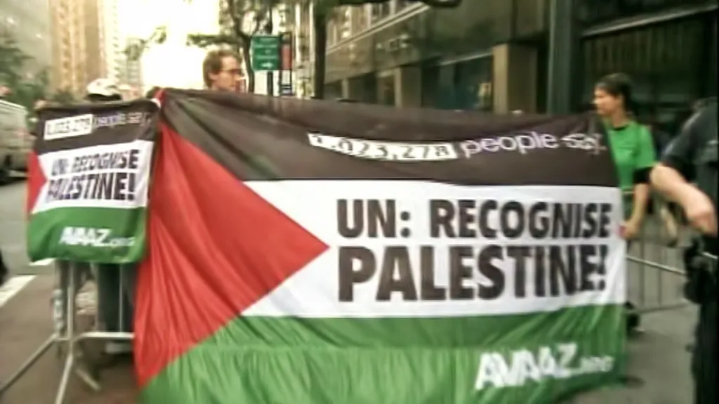 Palestinská demonstrace na podporu členství v OSN