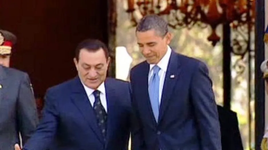 Husní Mubarak a Barack Obama